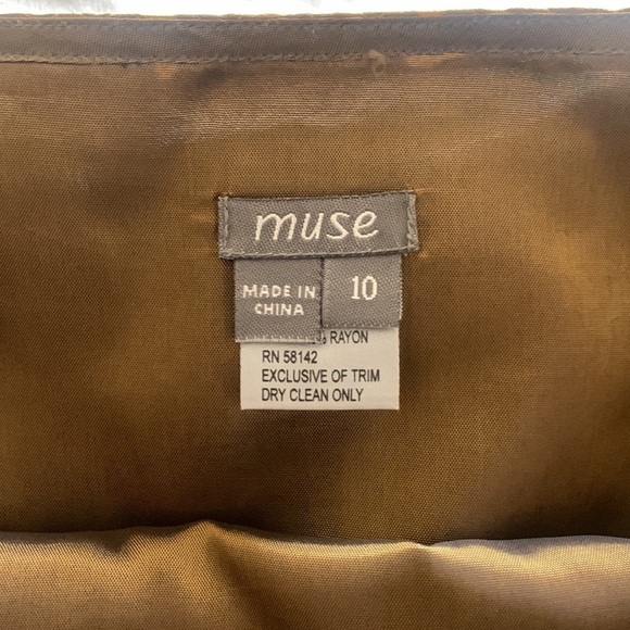 MUSE for Boston Proper Silk Long Skirt With 2 Long Side Slits size 10 - Picture 9 of 10